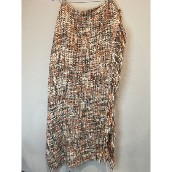 Bella Luxx Brown & Pink Multi Print Knotted Tassel Soft Blanket - Picture 1 of 5